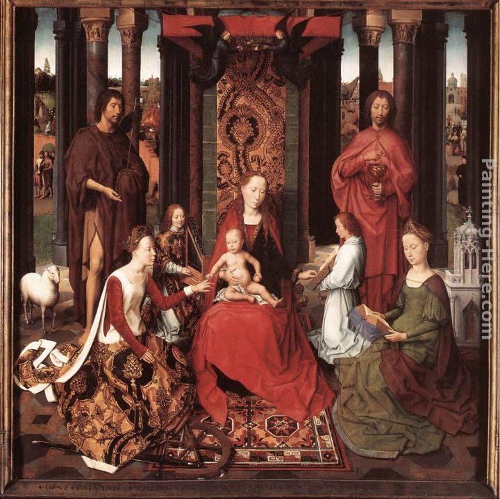 St John Altarpiece [detail 6, central panel] painting - Hans Memling St John Altarpiece [detail 6, central panel] art painting